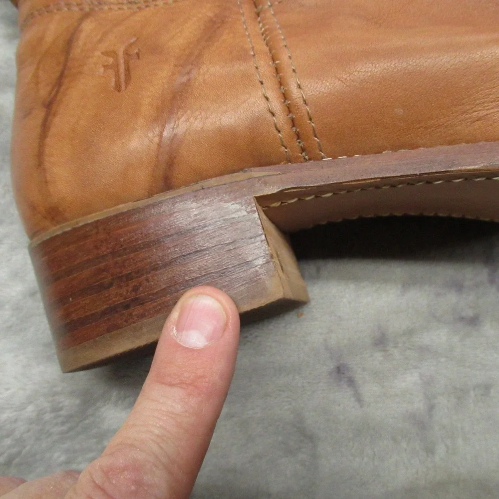 Frye Men? 10M Campus‎ 14L Boots Saddle Brown Leather Tall Riding Square Toe USA